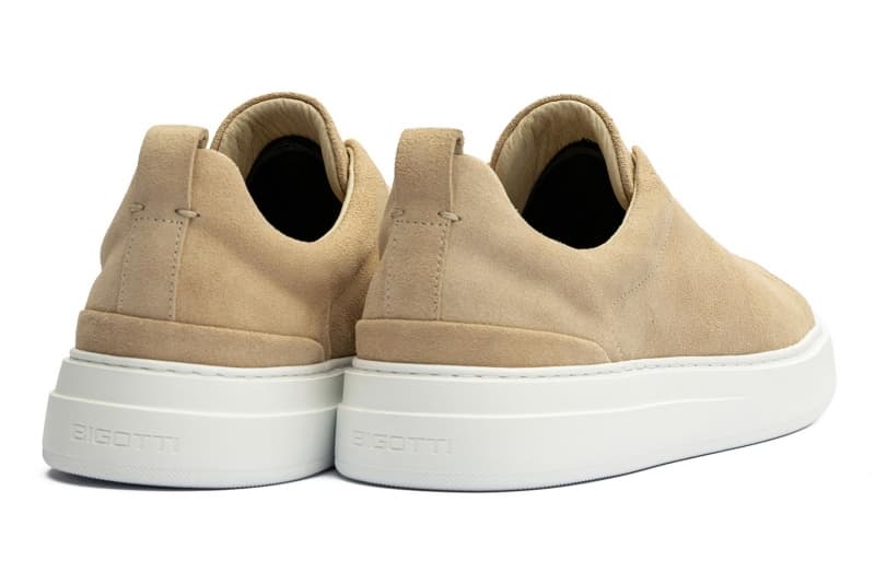 Beige suede sneakers