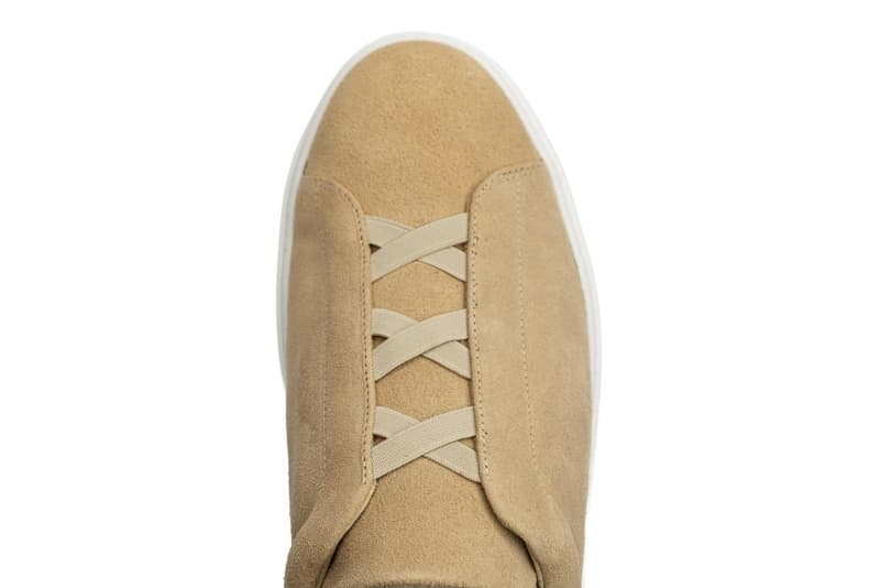 Beige suede sneakers