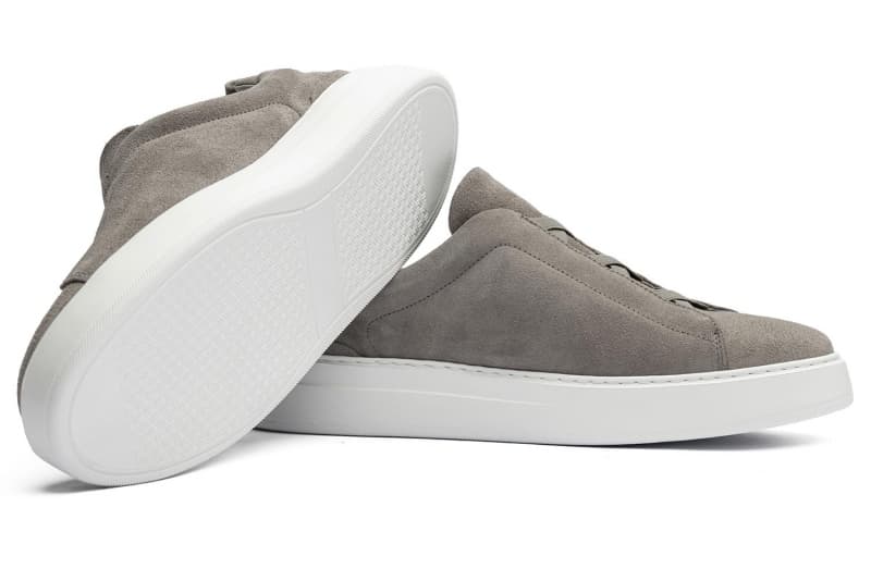 Grey suede sneakers