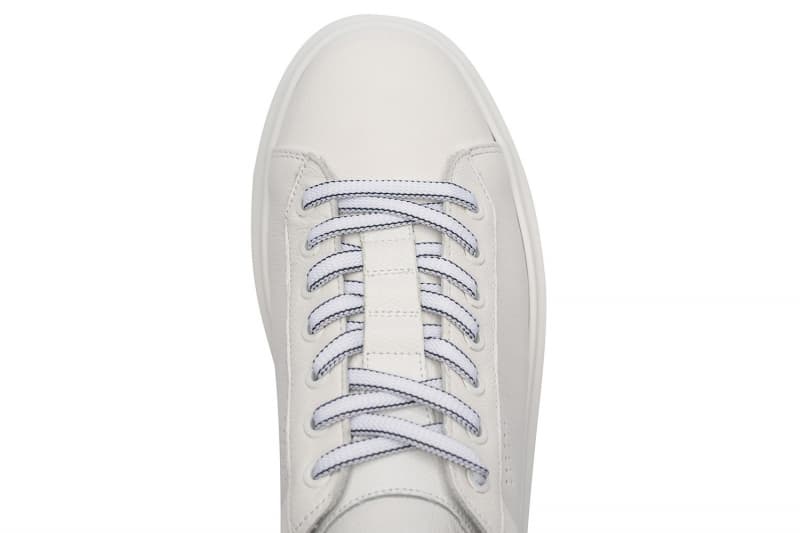 White natural leather sneakers