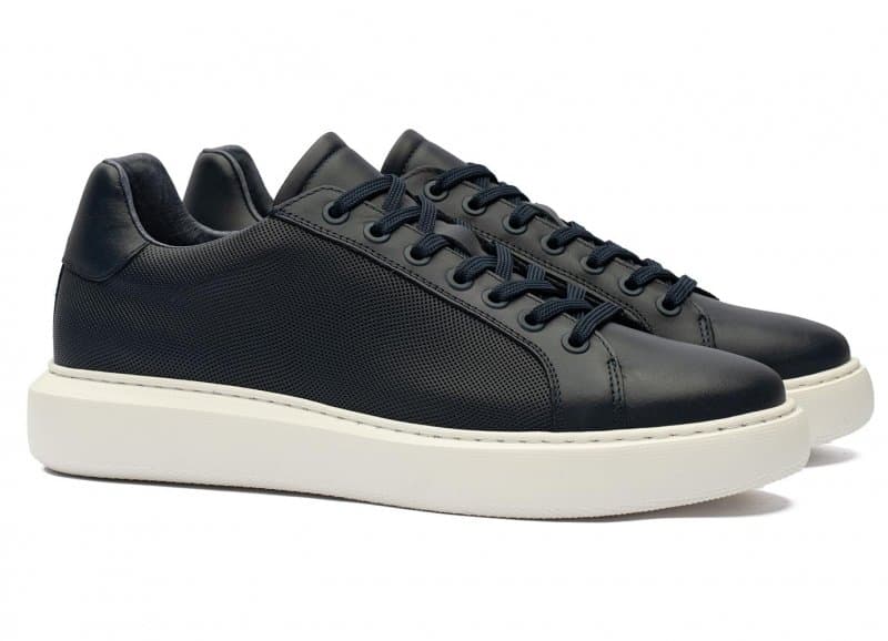 Navy Sneakers Genuine Leather