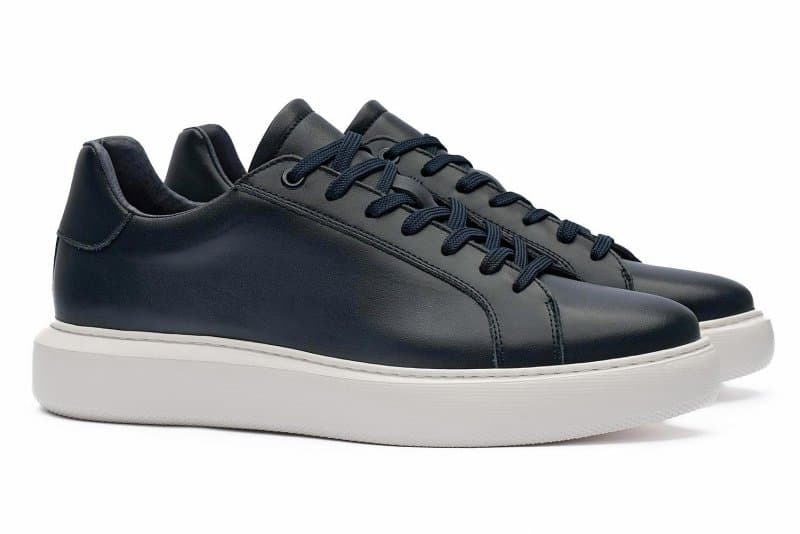 Navy Sneakers Genuine Leather