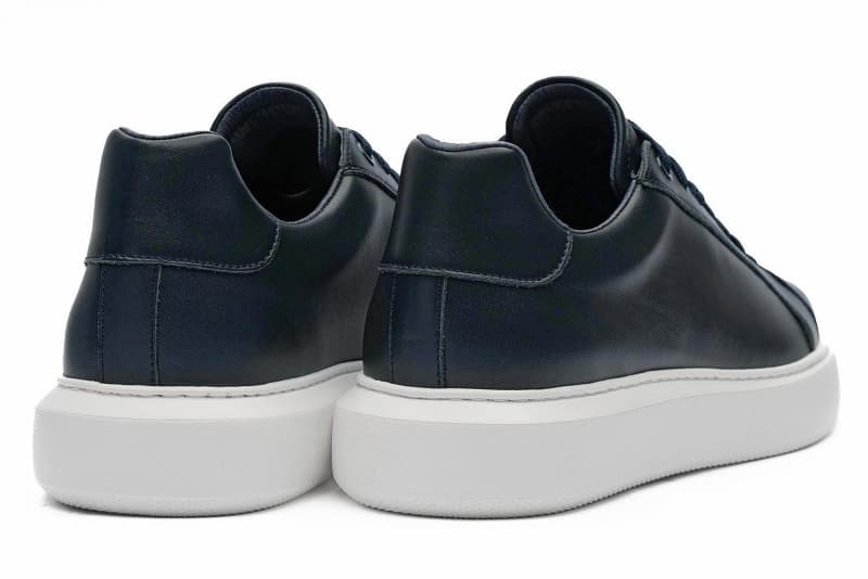 Navy Sneakers Genuine Leather