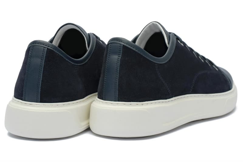 Navy Sneakers Genuine Leather and Suede
