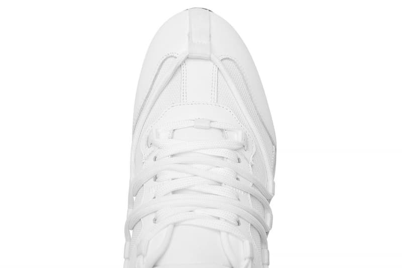 White natural leather sneakers