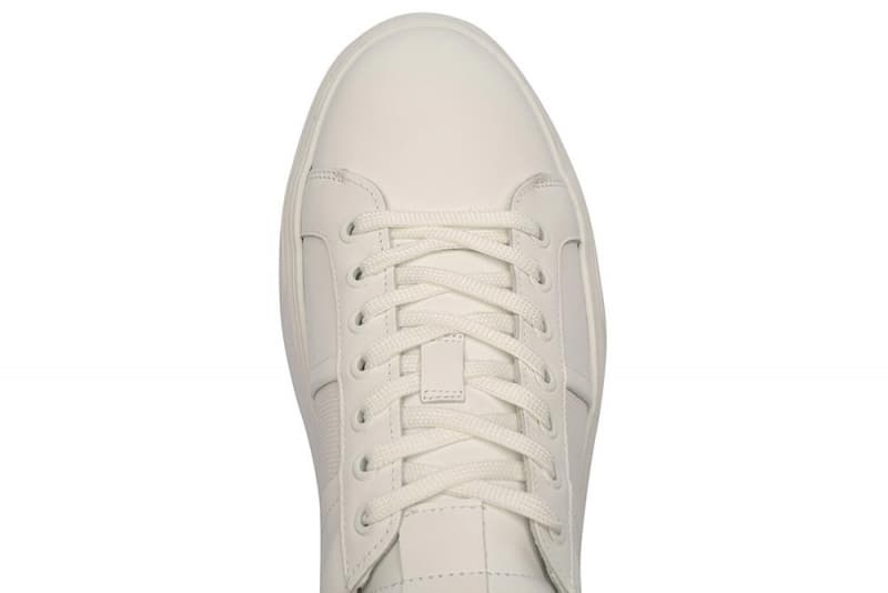 White natural leather sneakers