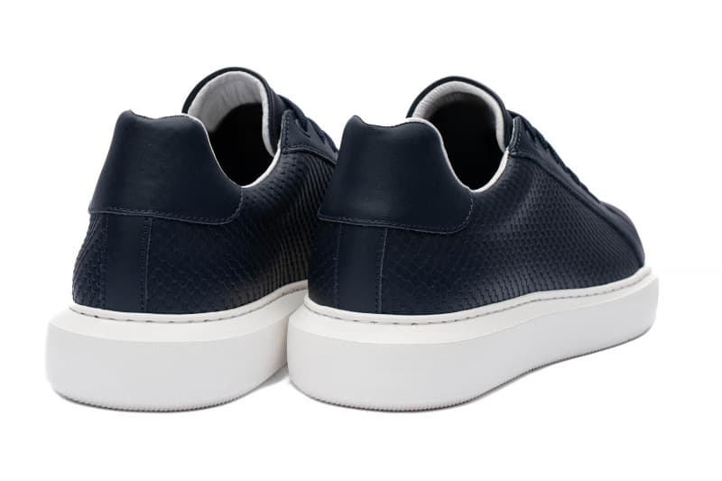 Navy Sneakers Genuine Leather