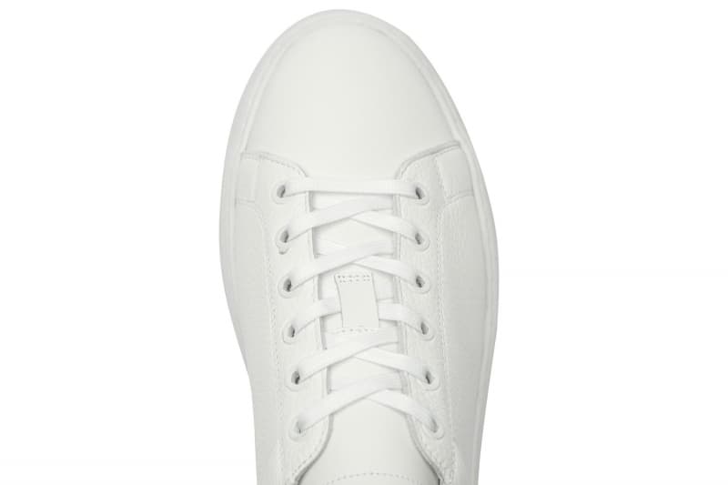 White natural leather sneakers
