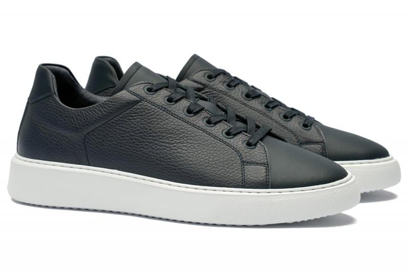 Navy Sneakers Genuine Leather