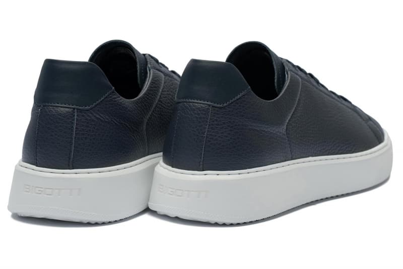 Navy Sneakers Genuine Leather