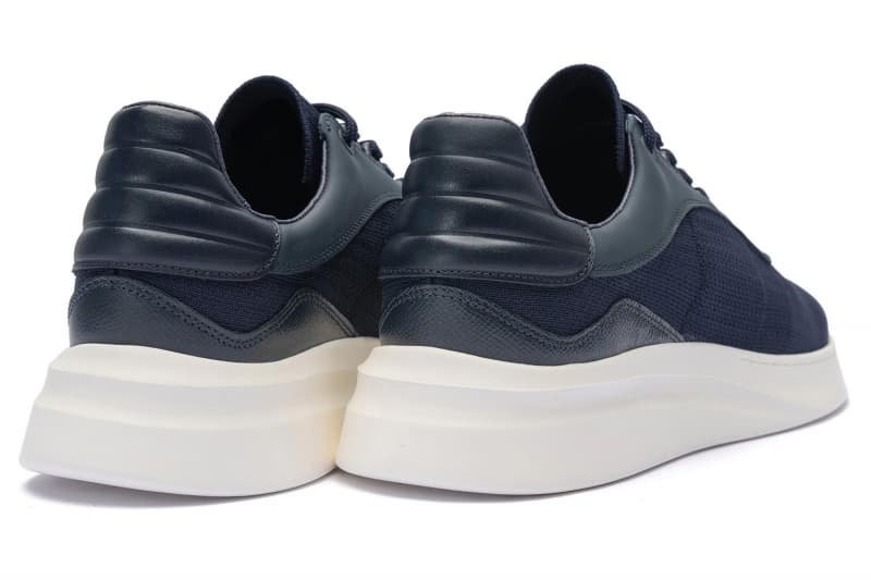 Navy Sneakers Genuine Leather