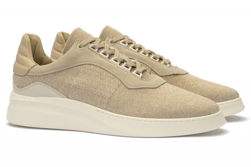 Natural leather beige sneakers