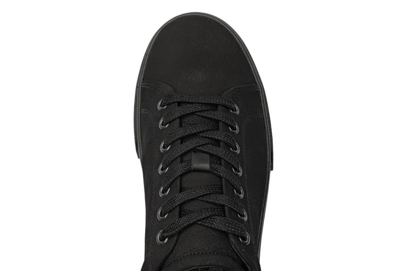 Black nabuk leather sneakers