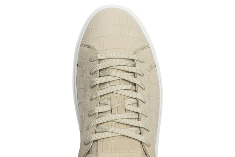 Natural leather beige sneakers