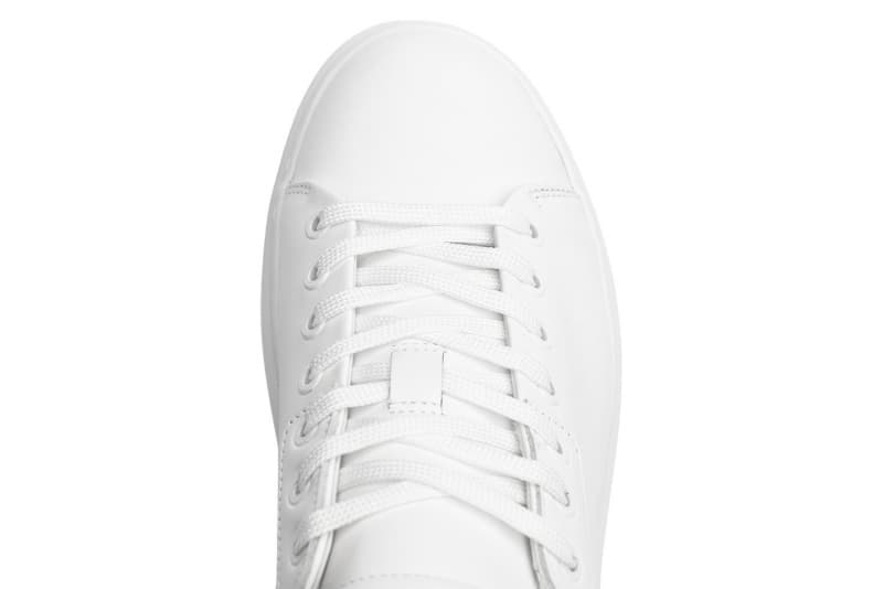 White natural leather sneakers