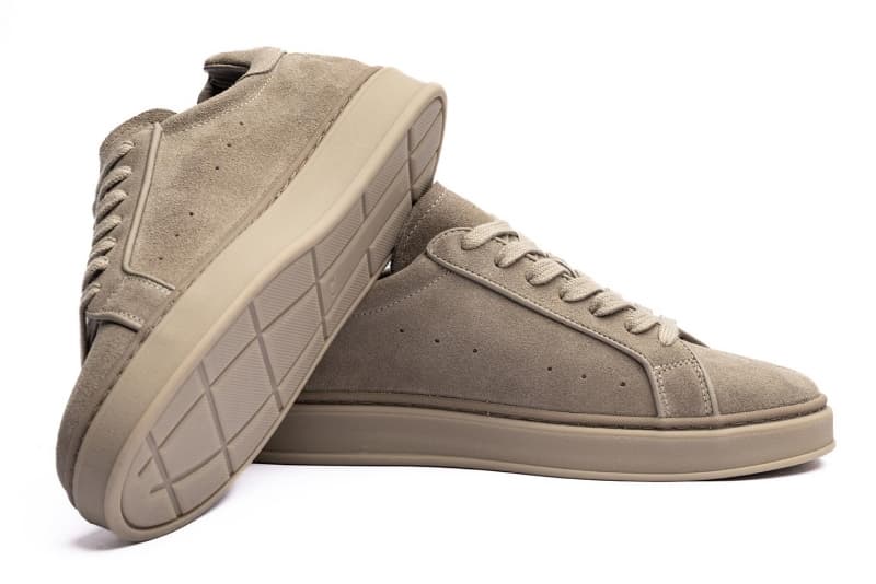 Beige suede sneakers